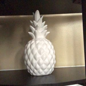 White Glass Pineapple home decor
